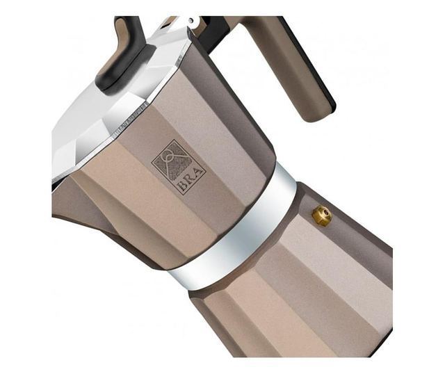 Espressor aragaz BRA Titanium, aluminiu, 3 portii