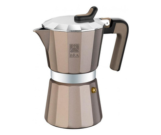 Espressor aragaz BRA Titanium, aluminiu, 6 portii