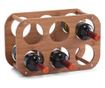 Suport sticle vin Zeller, bambus, 36x16x24 cm
