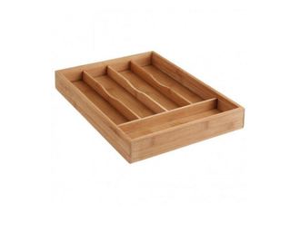 Organizator sertar pentru tacamuri, bambus, 34 x 25 x 4.2 cm