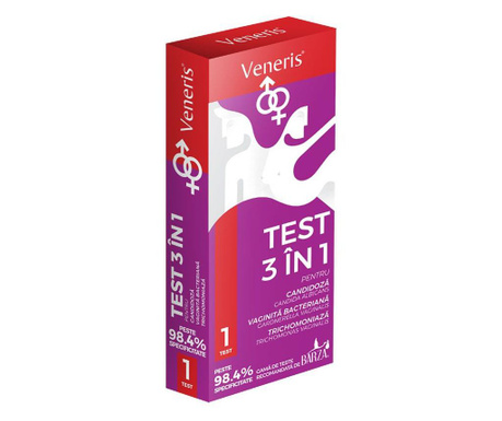 Test rapid 3in1 de candidoza, vaginita bacteriana si trichomoniaza, Veneris