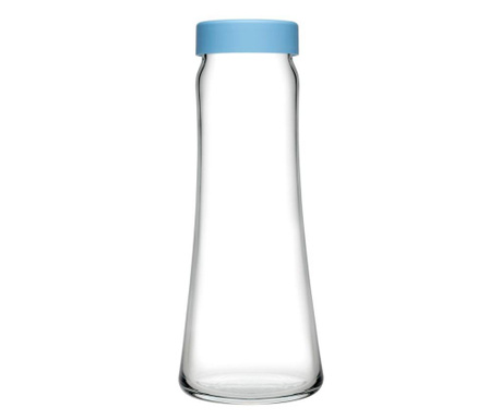 Carafa din sticla cu capac albastru 1L, PASABAHCE Basic