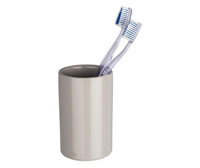 Wenko керамична чаша за четки за зъби, Polaris, пастелно сива