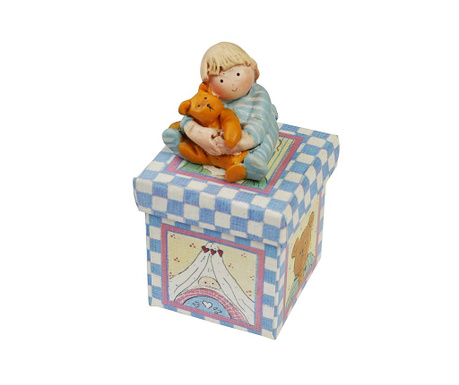 Cutie cu capac Angelica Home & Country, Boy with Toy, polirasina