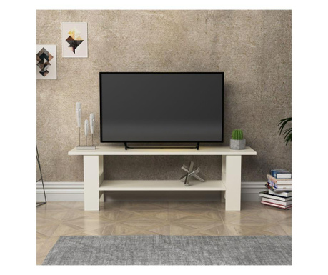 Masuta TV Gauge Concept, Nero, PAL, 125x30x40 cm, alb