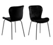 Set 2 scaune Actona, Batilda -A1, negru, 55x48x83 cm