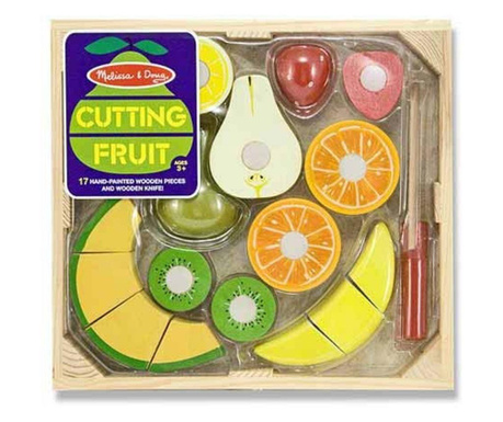 Set fructe lemn pentru taiat - Melissa & Doug