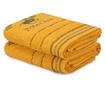 Set 2 prosoape de baie Beverly Hills Polo Club, Alinda, bumbac, 480 gr/m², 50x90 cm, galben mustar