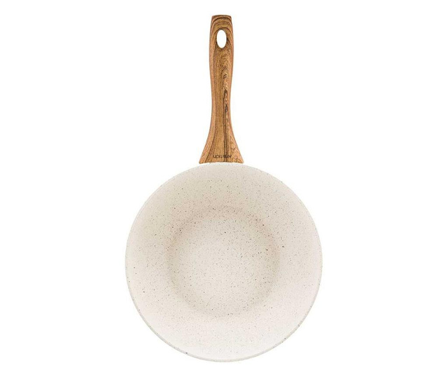 Tigaie wok aluminiu,invelis stone effect nature,26 cm
