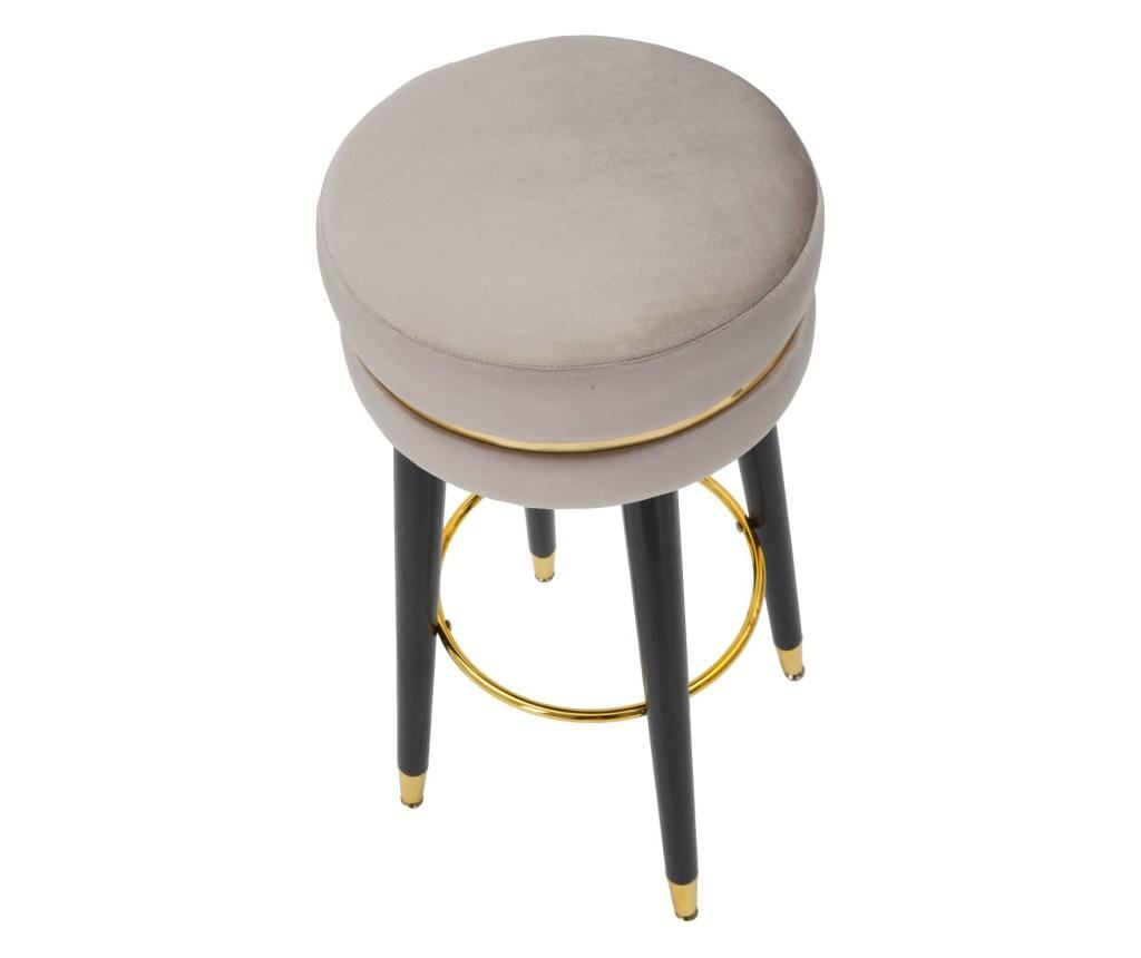 Barski stol Paris sivo/zlato cm ø 35x74 - 3