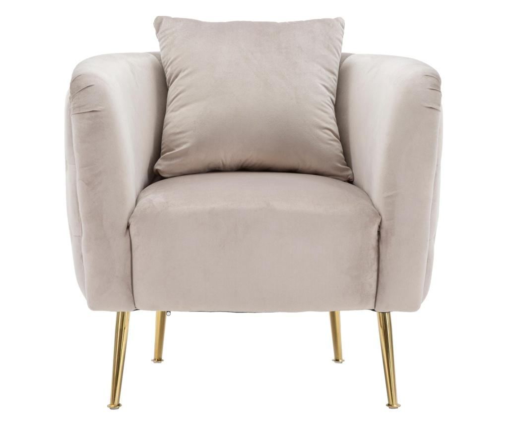 Fotoliu Mauro Ferretti, Glam, gri/auriu, 76x74x71 cm - 2