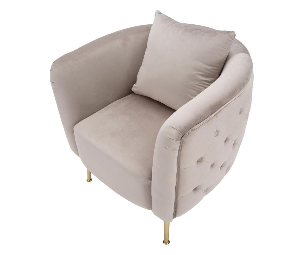 Fotoliu Mauro Ferretti, Glam, gri/auriu, 76x74x71 cm - 5