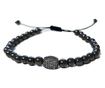 Bratara cu pietre naturale, Onix, Black Charm cu Zirconiu, A4B167
