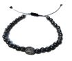Bratara cu pietre naturale, Onix, Black Charm cu Zirconiu, A4B167