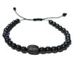 Bratara cu pietre naturale, Onix, Black Charm cu Zirconiu, A4B167
