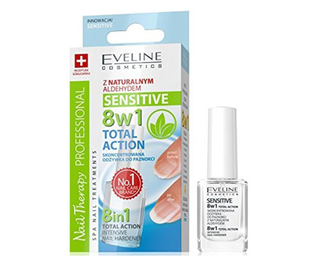 Tratament profesional pentru unghii 8 in 1, Eveline Cosmetics, Sensitive,12 ml