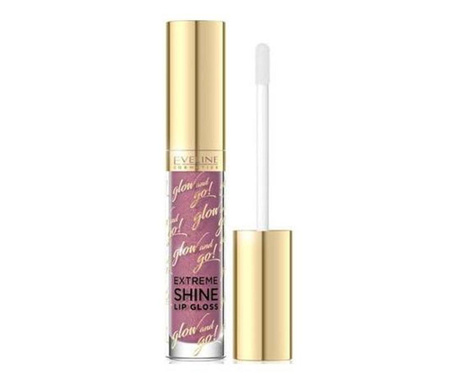 Luciu de buze, Eveline Cosmetics, Glow and go! Extreme Shine Lip Gloss, 02 Candy Pink, 4.5 ml