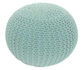 Taburet impletit, bumbac menta,Bortis Impex