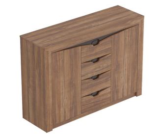 Скрин Sani Sorento с четири чекмеджета и две врати 140х44х98,5 cm Дъб Стърлинг