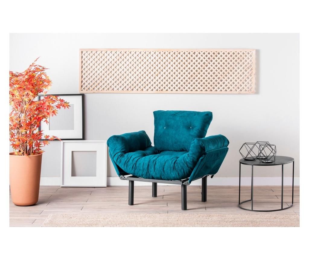 Naslanjač v petrol zeleni barvi