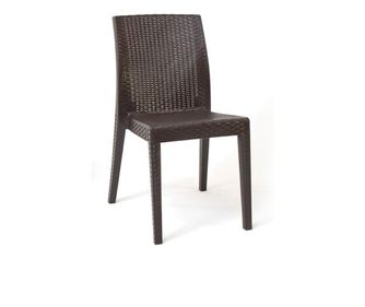 Scaun siena,41x53x85 cm,maro,aspect ratan