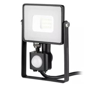 Reflector led smd 10w 4000k ip65 cu senzor miscare - negru