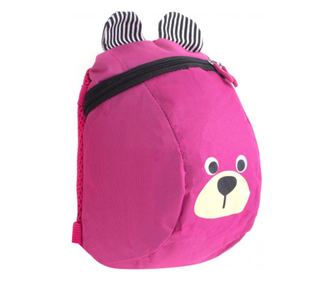 Mini rucsac pentru copii model ursulet, 27 x 21 x 11 cm,Gonga® Roz