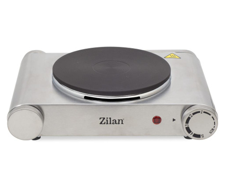 Plita electrica inox Zilan ZLN-0535, 33x10x30, 1 arzator, 1500 W, termostat reglabil