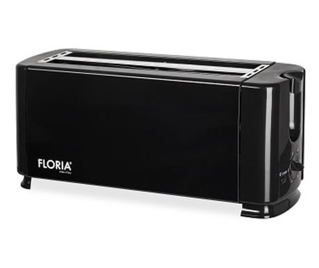 Prăjitor pâine dublu FLORIA ZLN-2706, Negru Putere 1300W, 2 fante, 4 felii,