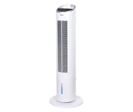 Ventilator tip turn cu racire si oscilatie, Zilan ZLN-1010, 60W, conectare WIFI, 3 viteze, Inaltime 100 cm, Alb