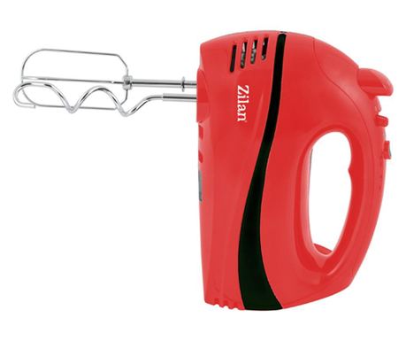 Mixer electric ZILAN ZLN-8401, 300W, 5 viteze, Rosu