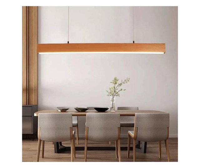 Lustra LED Wood Design 40W lumina calda 18x5x100cm