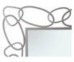 Oglinda de perete Mauro Ferretti, Glam, fier, 84x2x84 cm, argintiu