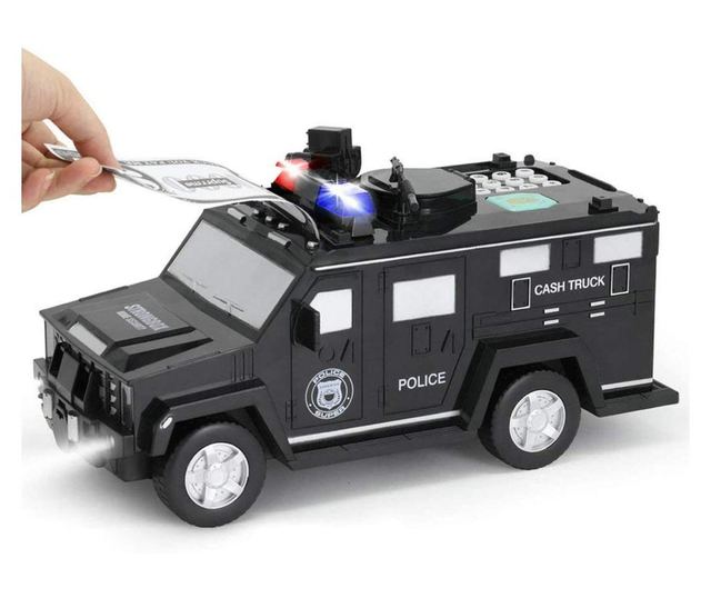 Pusculita Electronica MRG M-6688-19, Masina de politie, Cu PIN, Negru