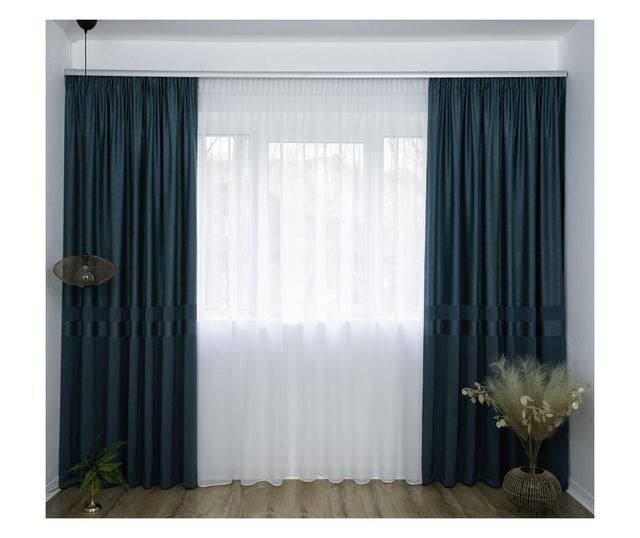 Perdea Triplu Voal Alb, Decolis, 1buc, 300x250cm Decolis, 300 x 250, Alb
