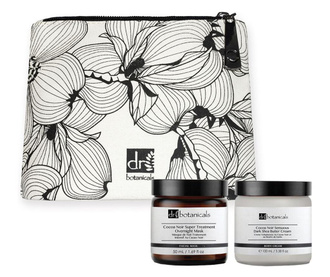 Set crema cu unt de shea si masca de noapte cu geanta pentru cosmetice Dr.botanicals, Dr.Botanicals