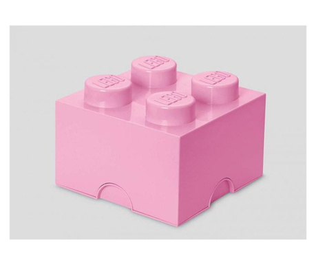 Cutie depozitare LEGO 2x2 roz deschis