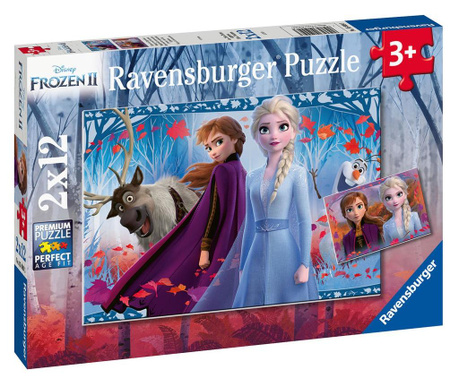 Puzzle Frozen 2, 2X12 Piese