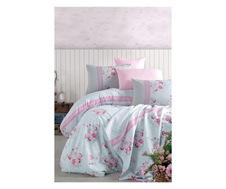 Lenjerie de pat pentru 2 persoane Daisy pink, bumbac, multicolor