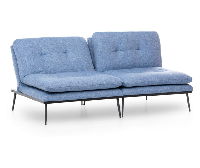 Canapea extensibila cu 3 locuri Futon, albastru, 180x95x95 cm