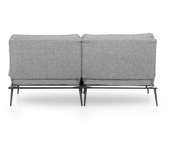 Canapea extensibila cu 3 locuri Futon, gri, 180x95x95 cm