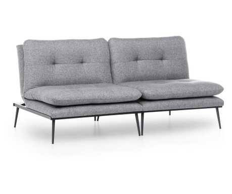 Canapea extensibila cu 3 locuri Futon, gri, 180x95x95 cm