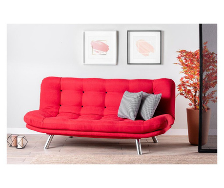 Marmaris Red Kihúzható háromszemélyes kanapé