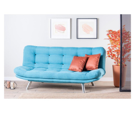 Canapea extensibila cu 3 locuri Marmaris Turquoise