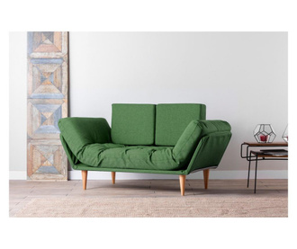 Canapea extensibila cu 3 locuri Futon, verde, 200x85x80 cm