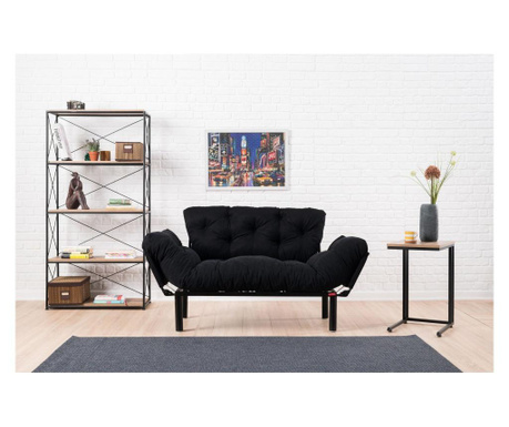 Nitta Black Kihúzható kétszemélyes kanapé