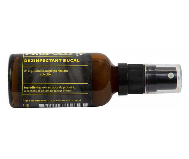 Dezinfectant bucal cu propolis fara alcool – by Dr. Ing. Cornelia Dostetan Abalaru apicultor - 50ml