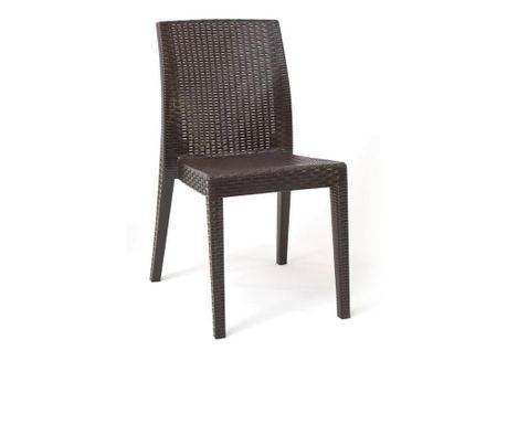 Scaun siena,41x53x85 cm,maro,aspect ratan