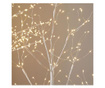 Copac luminos decorativ 120 cm, 390 micro led-uri, lumina alba calda, timer 8 h, metal, alb