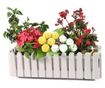 Jardiniera fence,14 l,tratata uv,alb,polipropilena
